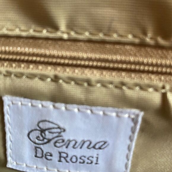 Genna De Rossi Purse, Tan, Brown & Dark Blue/Dark Purplish. (P05) - Picture 6 of 15